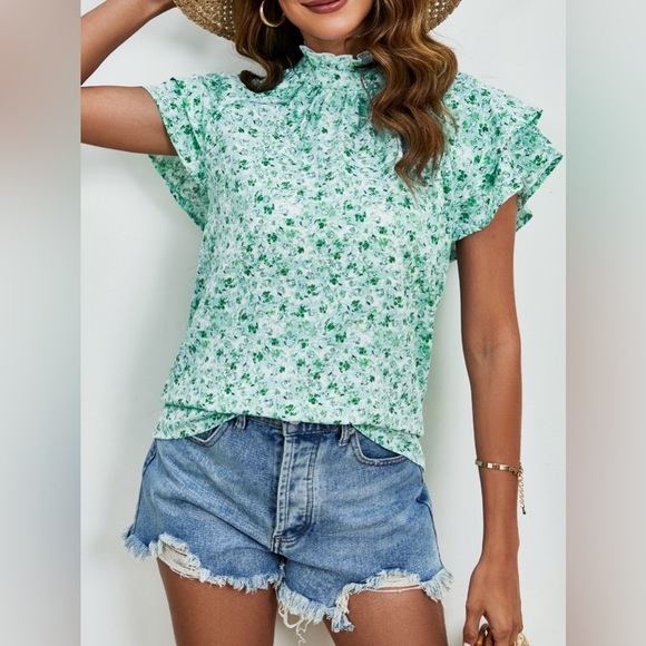 Whispering Winds Womens Short Sleeve Blouses - Picture 3 of 7